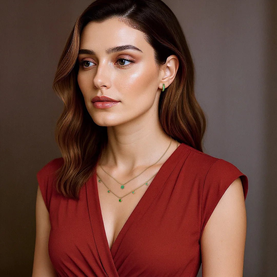 Megha Emerald Canopy Necklace