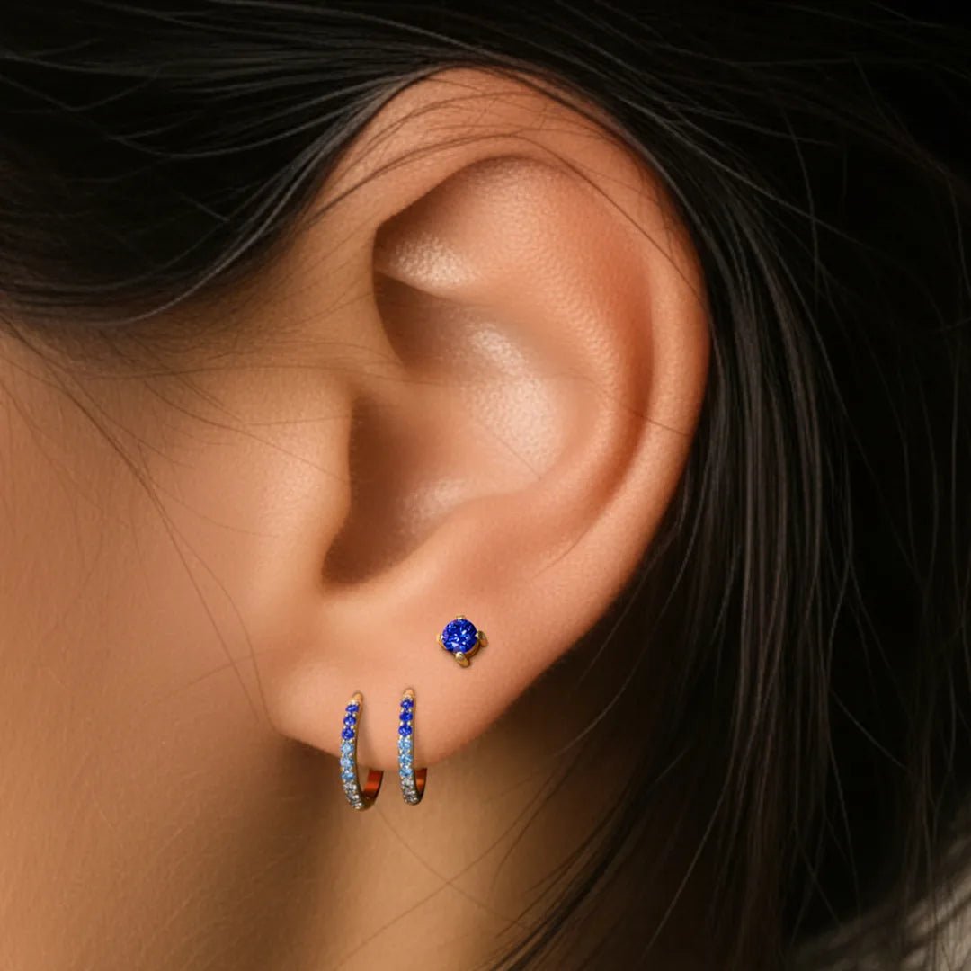 Jyoti Saphir Horizon Creole Earrings 
