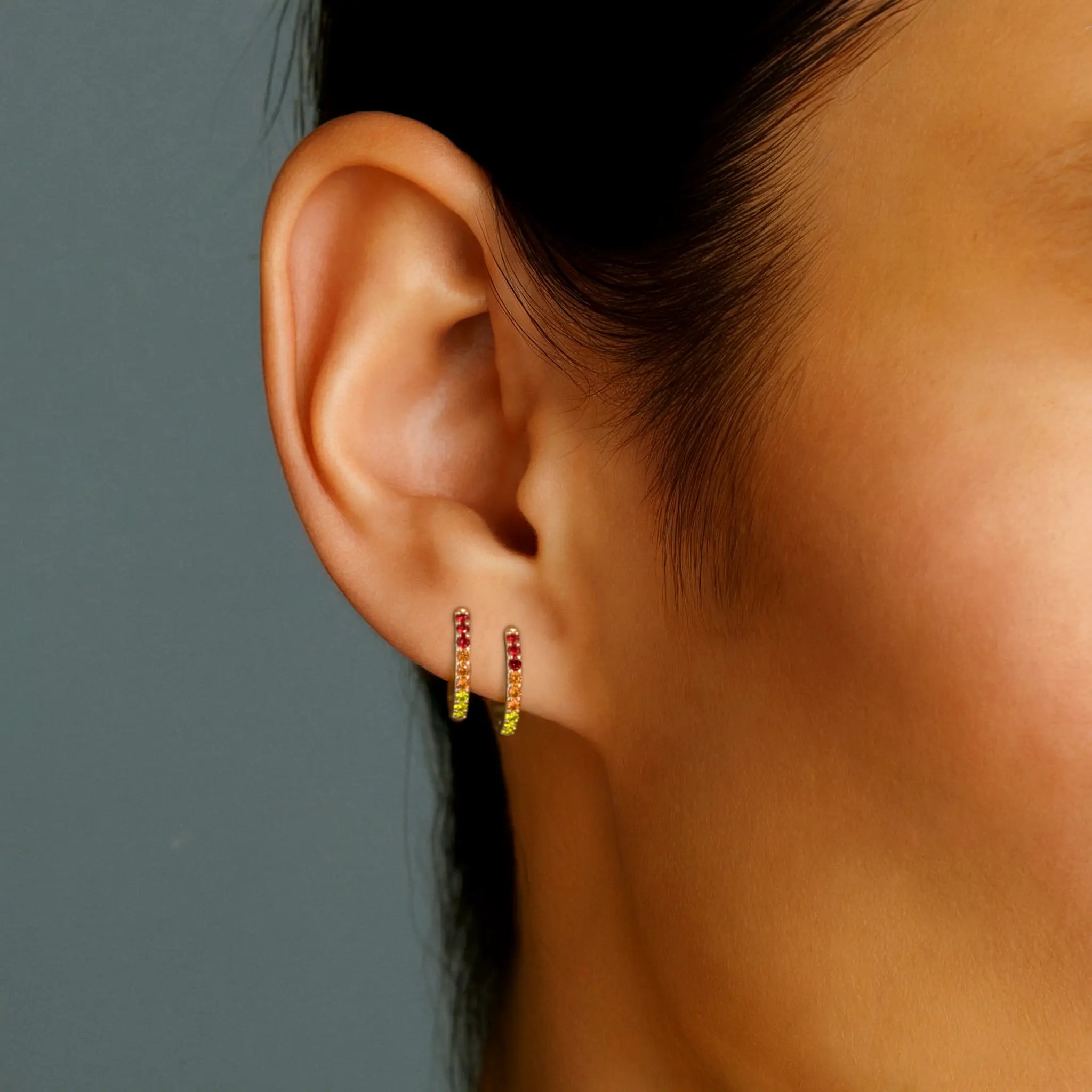 Jyoti Sapphire Sunset Creole Earrings