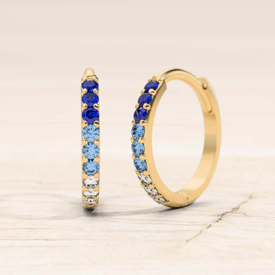 créoles jyoti or jaune saphir