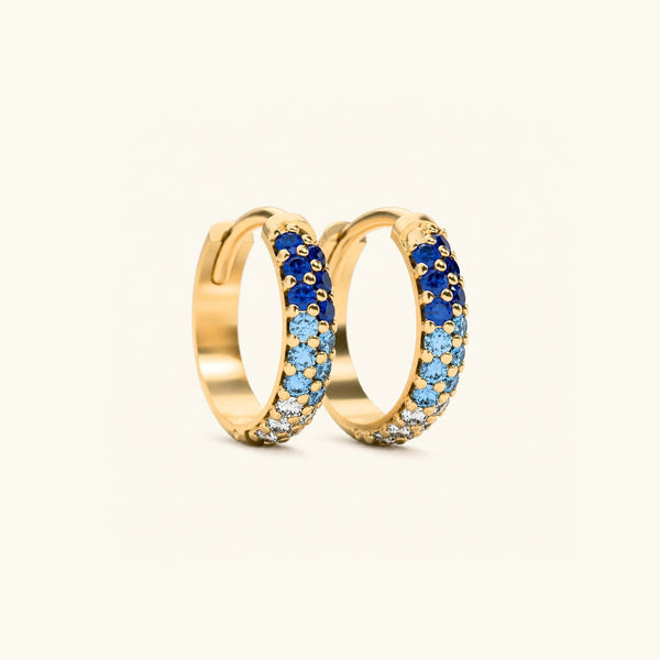 Lavani Horizon Sapphire hoops - yellow gold
