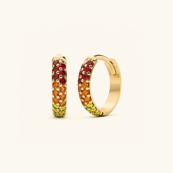 Lavani Sunset Sapphire hoops - yellow gold