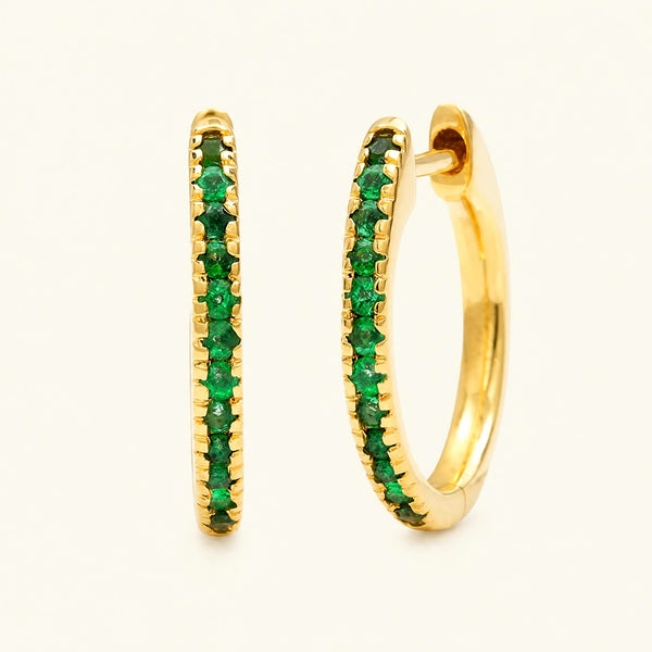 Ujala hoops Emerald - yellow gold