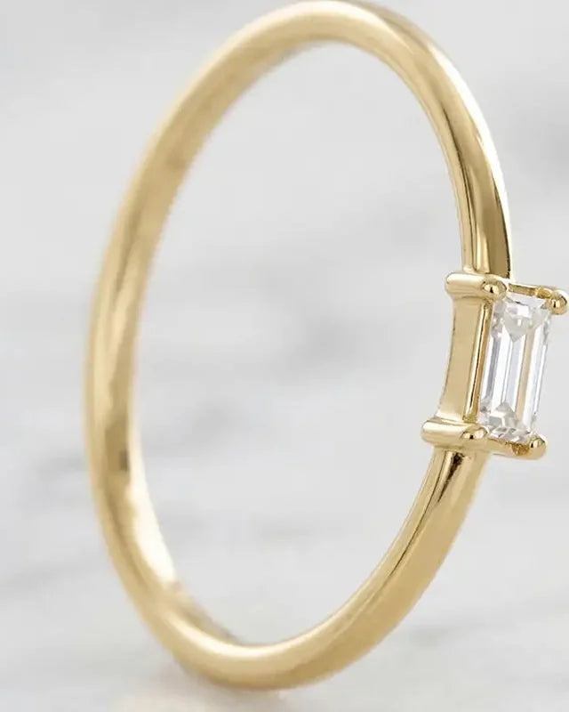 Bague de fiançailles solitaire diamant Mayuri en or 18 carats