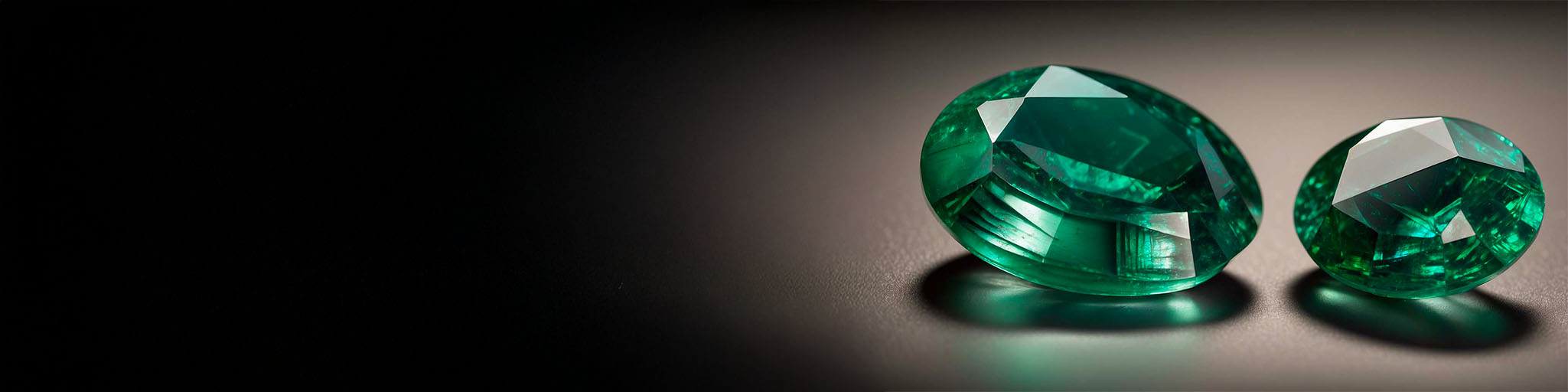 Emerald treated with oil