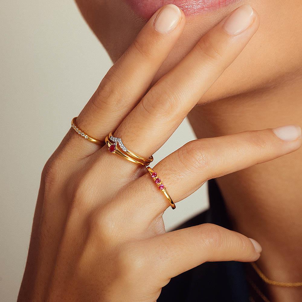 Bagues fines en rubis