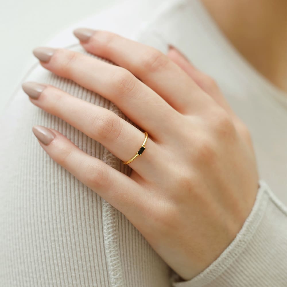 bague shanti diamant noir en or