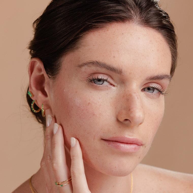 look créoles en émeraude